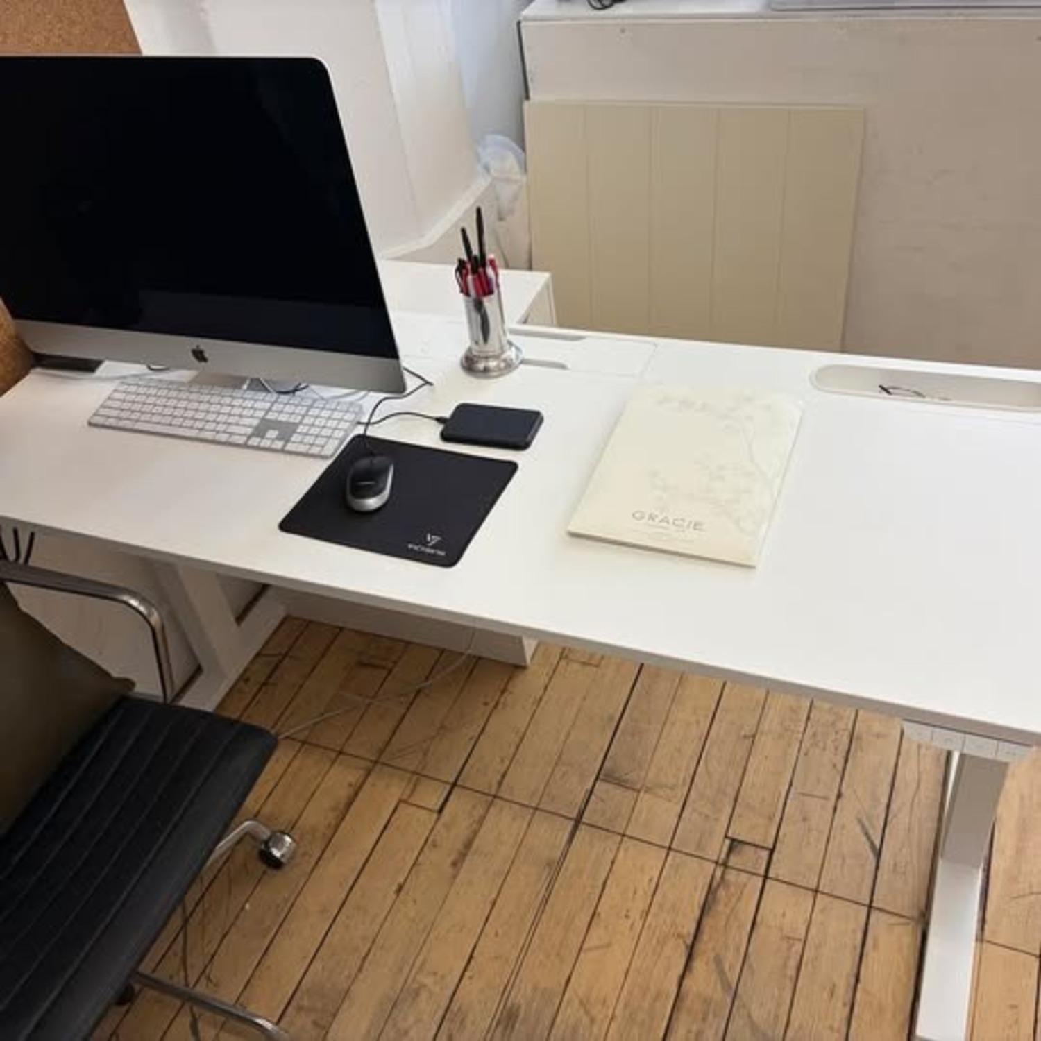 IKEA White Trotten Desk - image-3