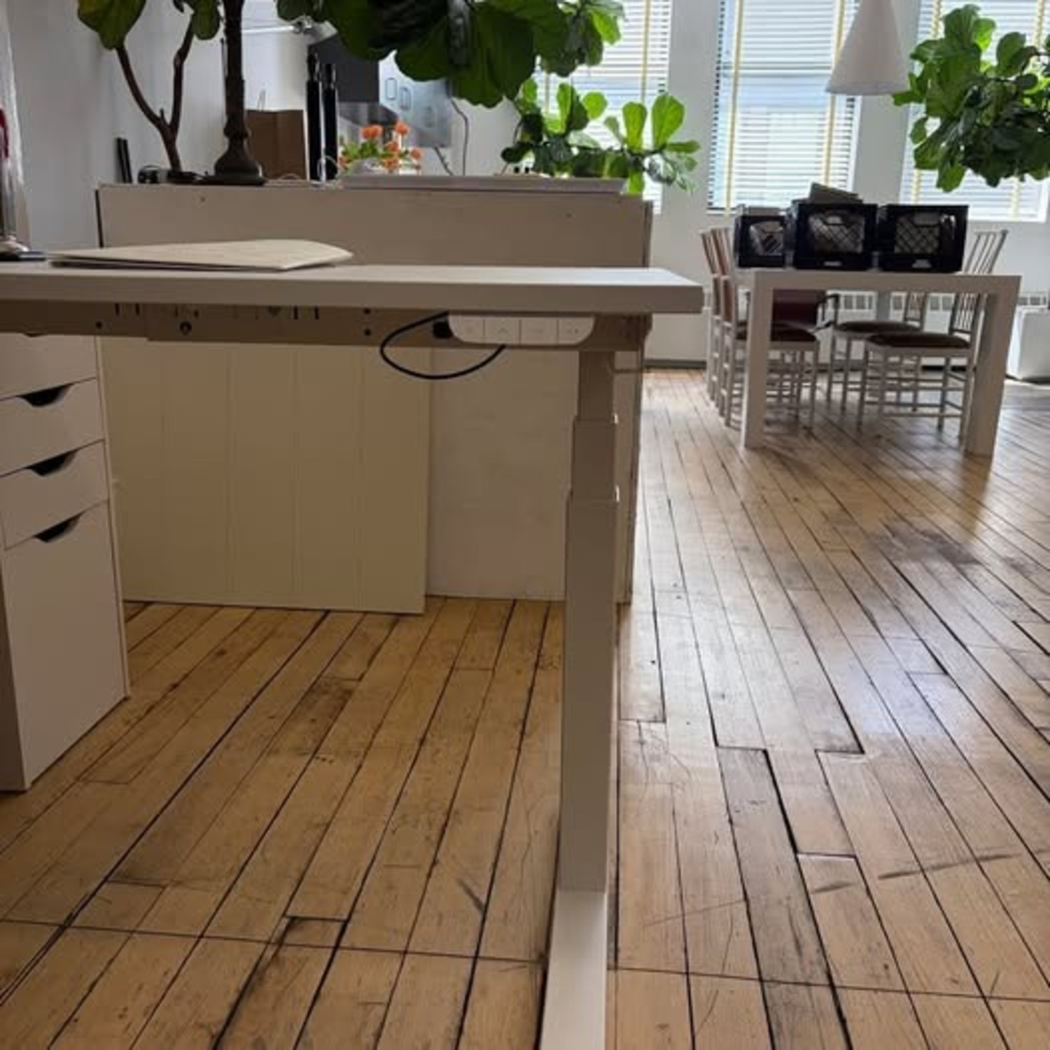 IKEA White Trotten Desk - image-4
