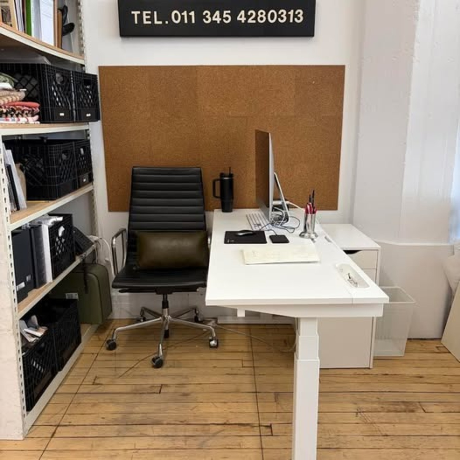 IKEA White Trotten Desk - image-2