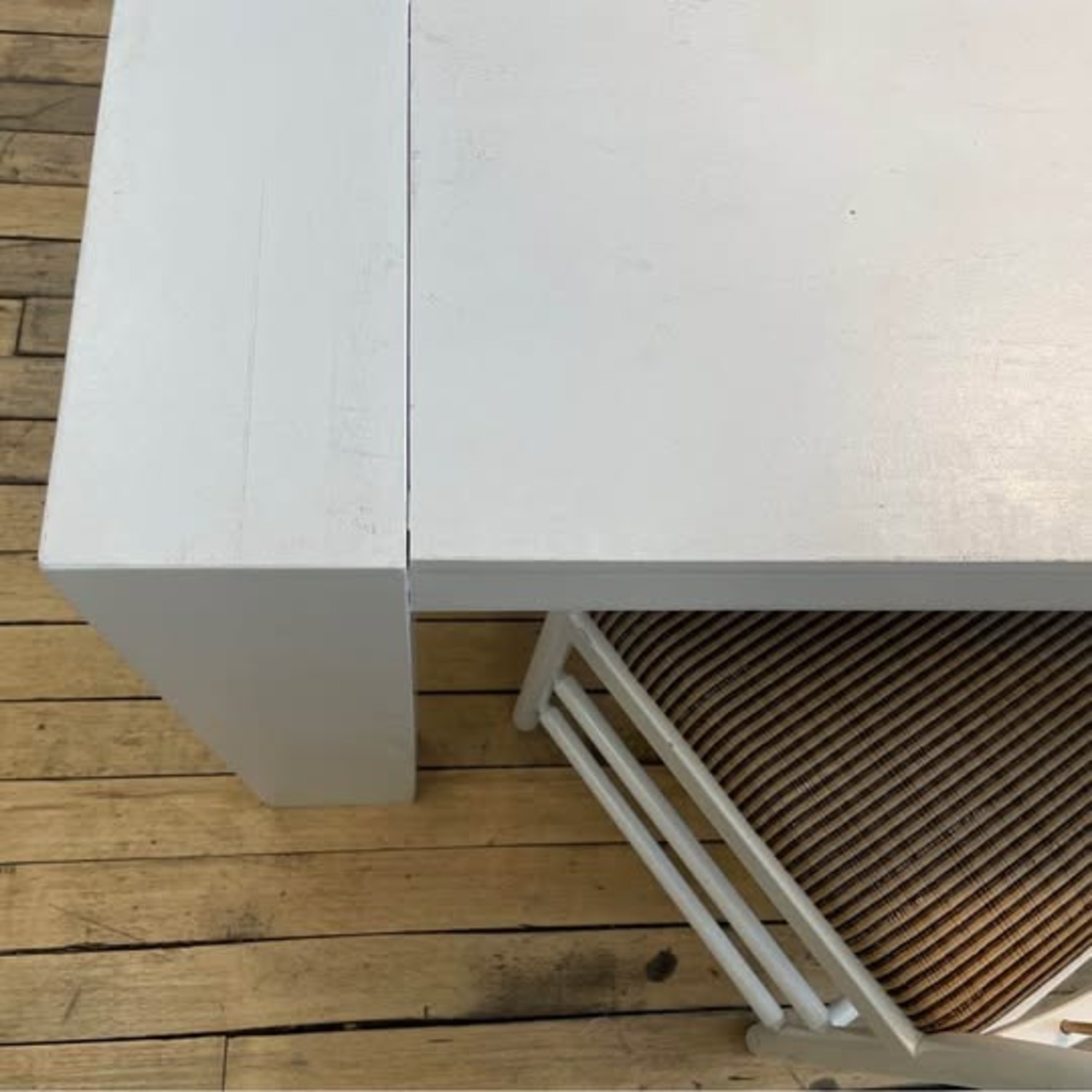 Antique White Wood Dining Table - image-3
