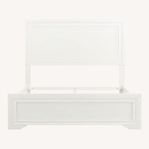 Used Belcourt White Queen Panel bed for sale on AptDeco
