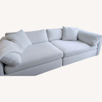 Boucle deep love seat couch