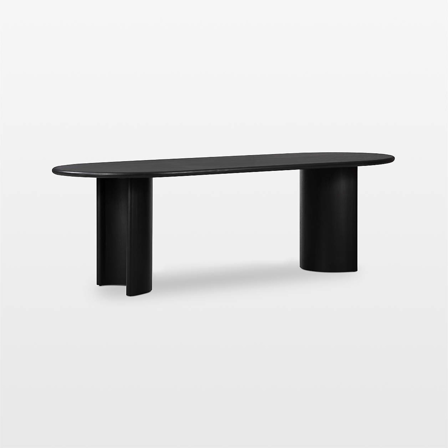 Crate & Barrel Black Acacia Wood Dining Table 94” - image-6