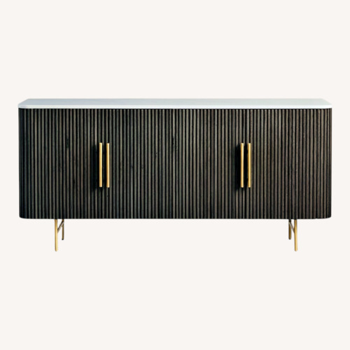 Used Arhaus Finnley Black Marble Sideboard for sale on AptDeco