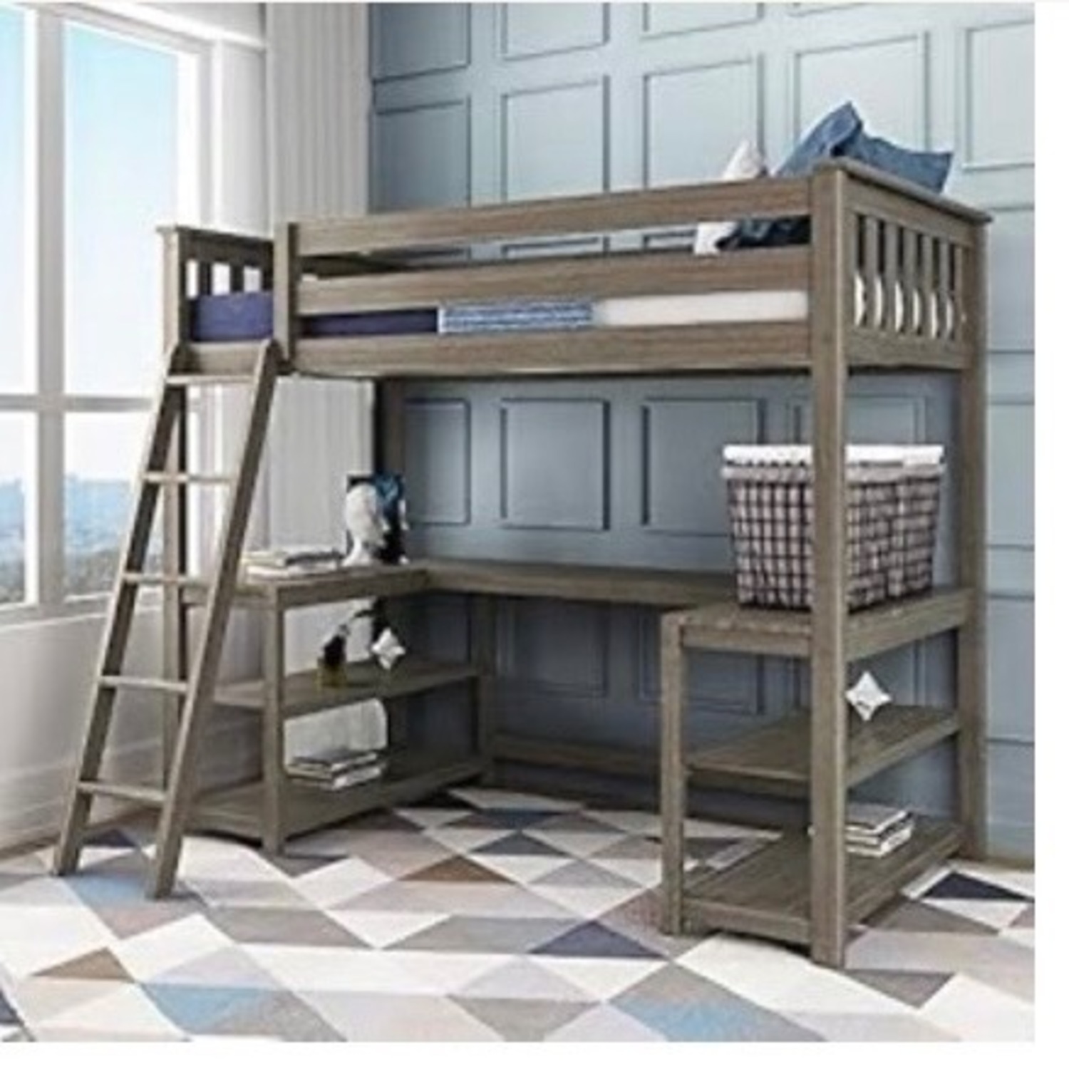 Target Bed with Wraparound Desk - image-3