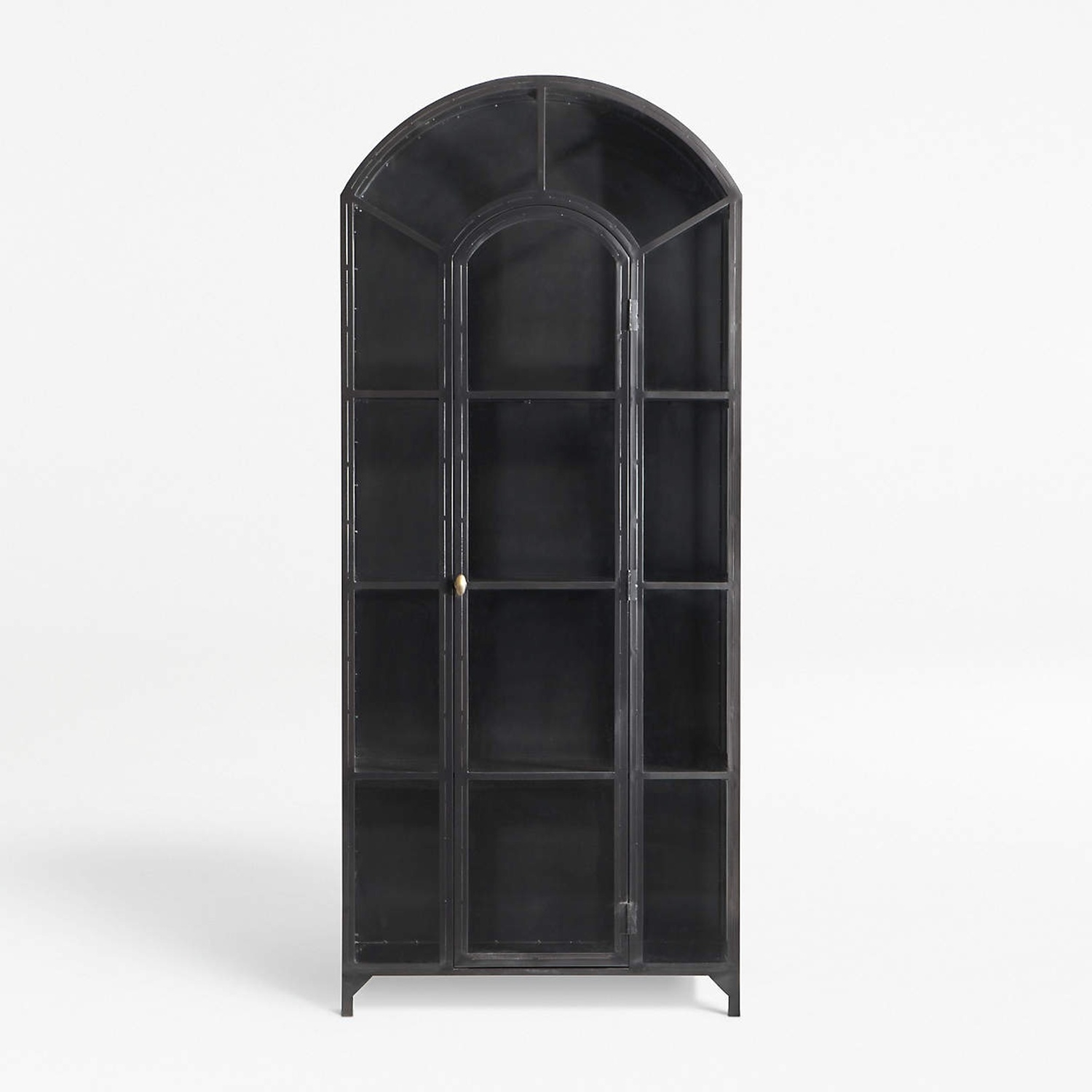 Crate & Barrel Ventana Black Metal Display Hutch - image-4