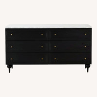 Anthropologie Black Marble Dresser