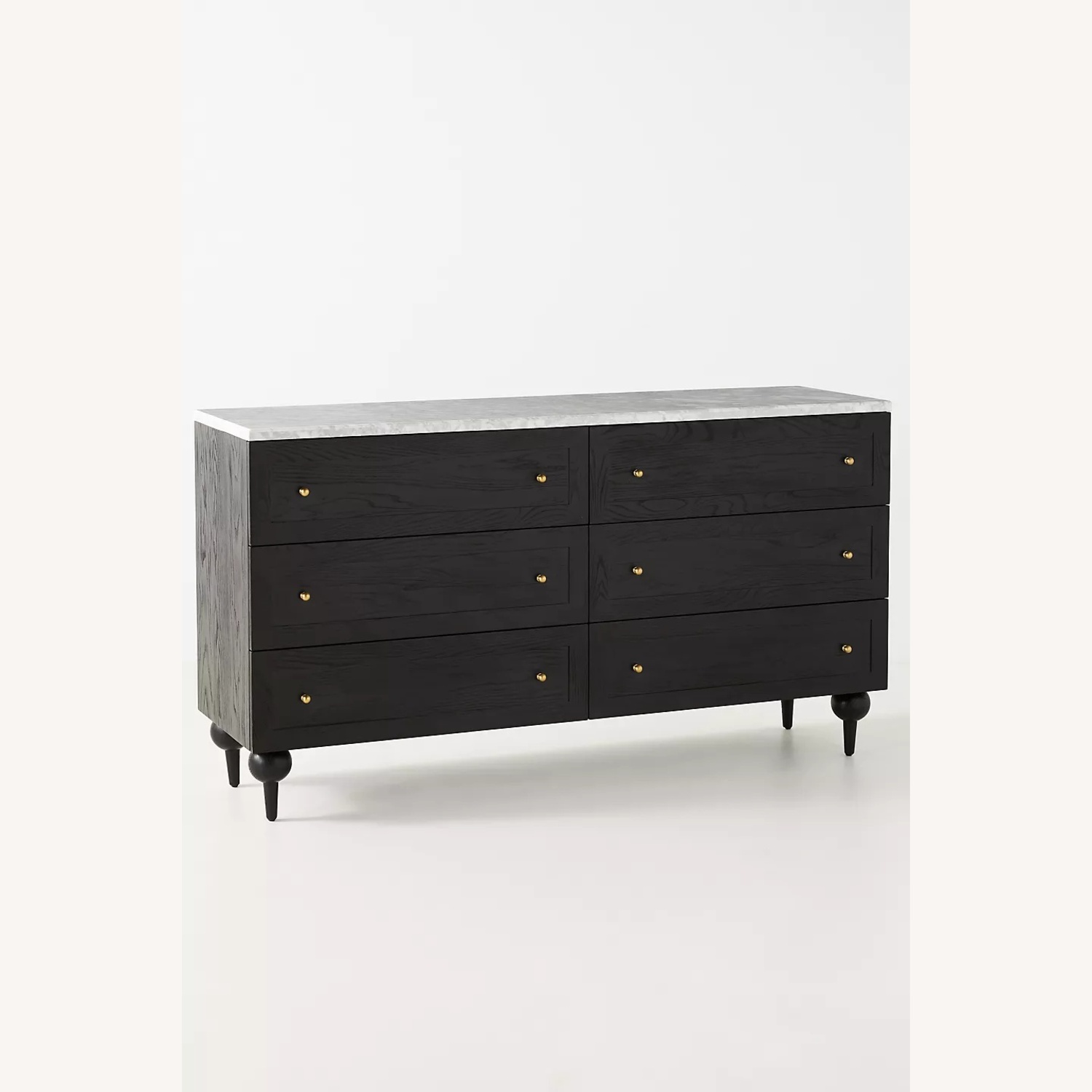 Anthropologie Black Marble Dresser - image-5
