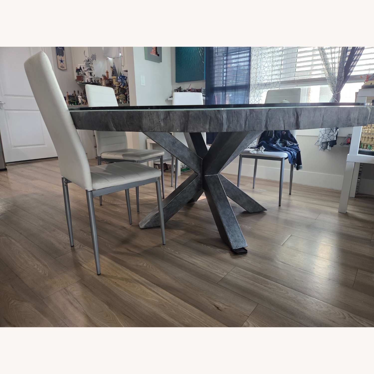 Arhaus Dark Gray Wood Dining Table - image-5