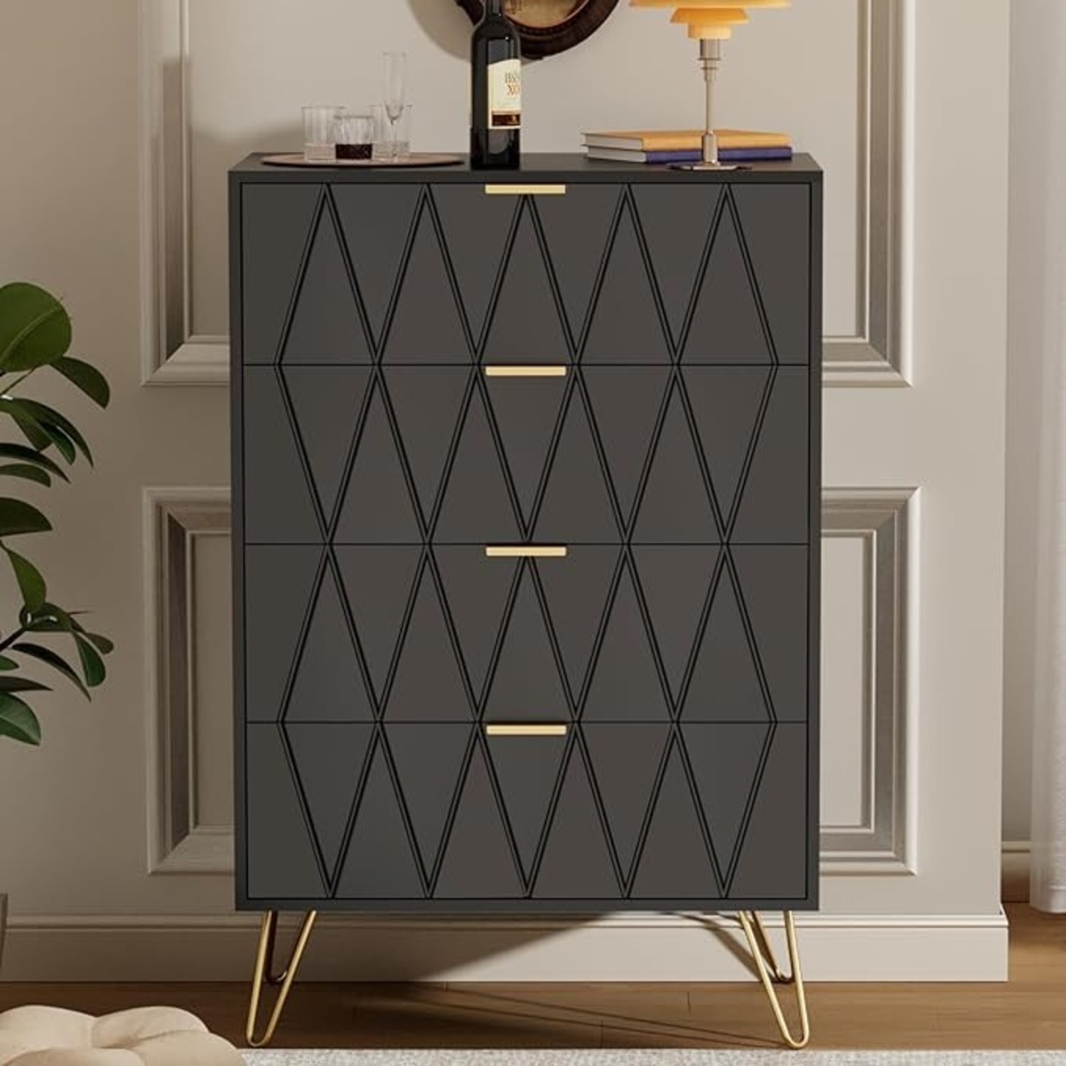 Amazon Black Wood Dresser - image-4