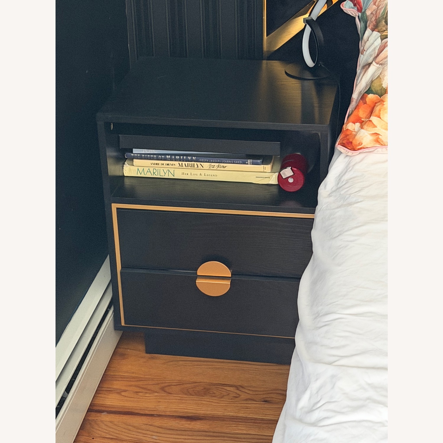 Amazon Black Wood Nightstands - image-1