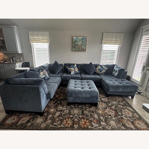 Used Ashley Furniture Blue 3+ Piece Sectional for sale on AptDeco