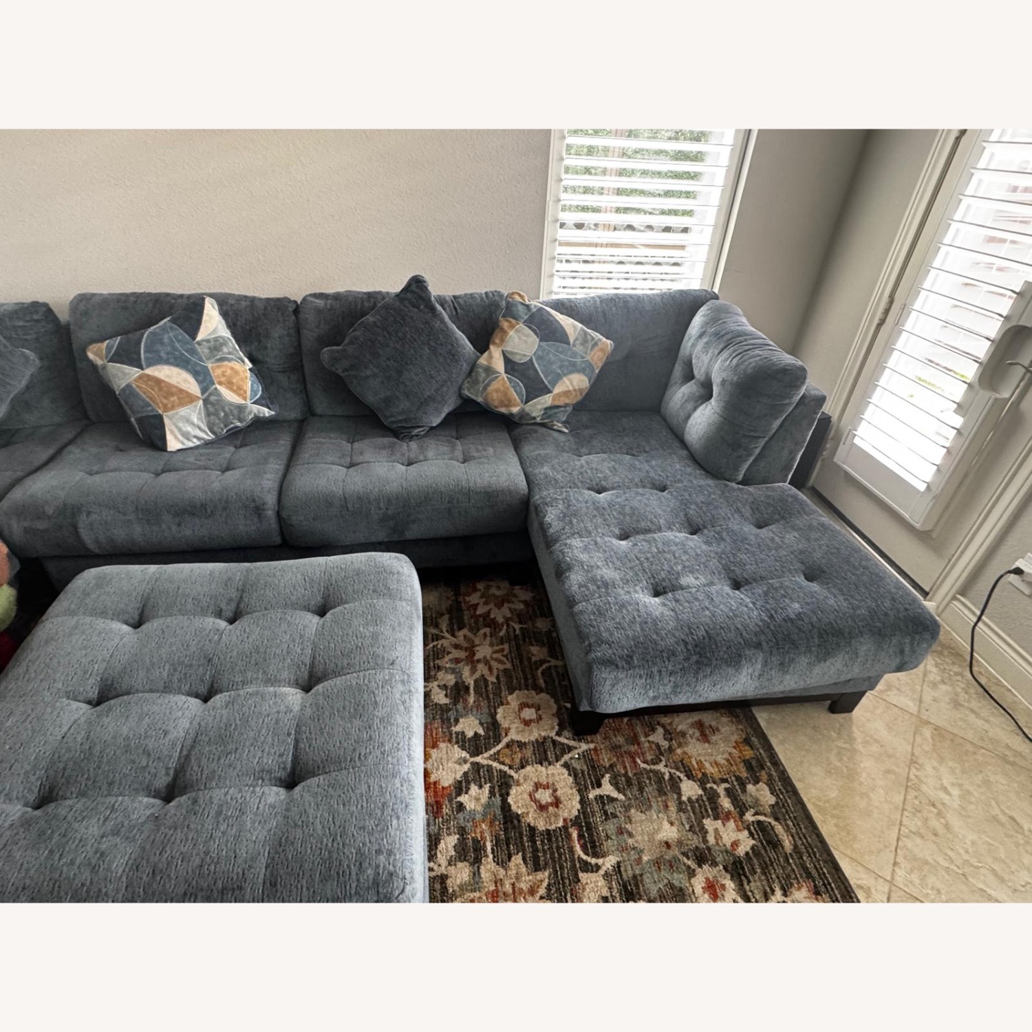 Ashley Furniture Blue 3+ Piece Sectional - image-4