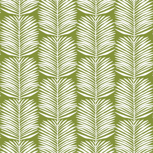 Used Green & White Palm Leaf Premium Wallpaper for sale on AptDeco