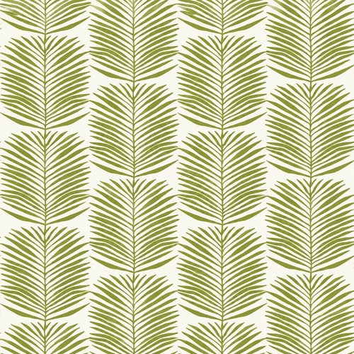 Used Green & White Palm Leaf Premium Wallpaper for sale on AptDeco