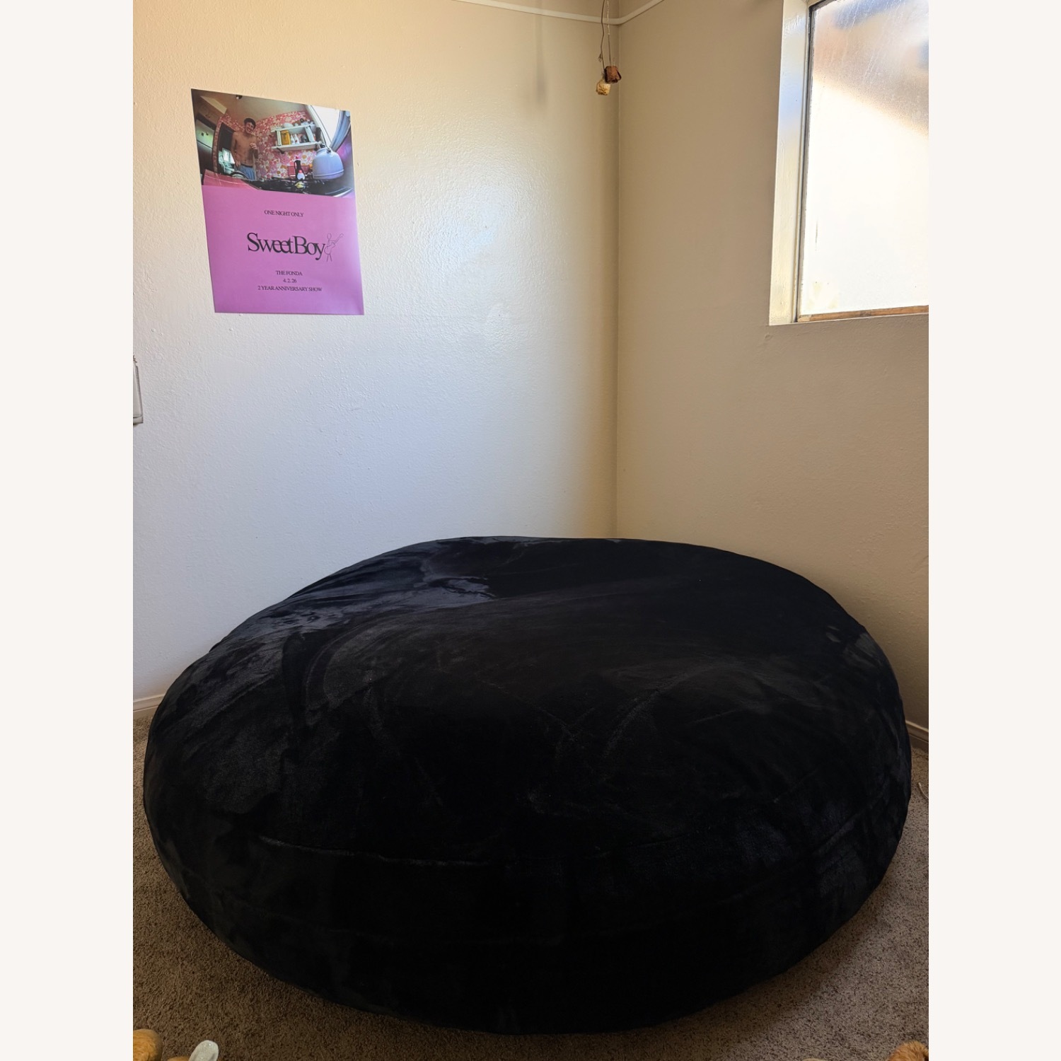  Black Fur and Hide Sleeper Sofa - image-3