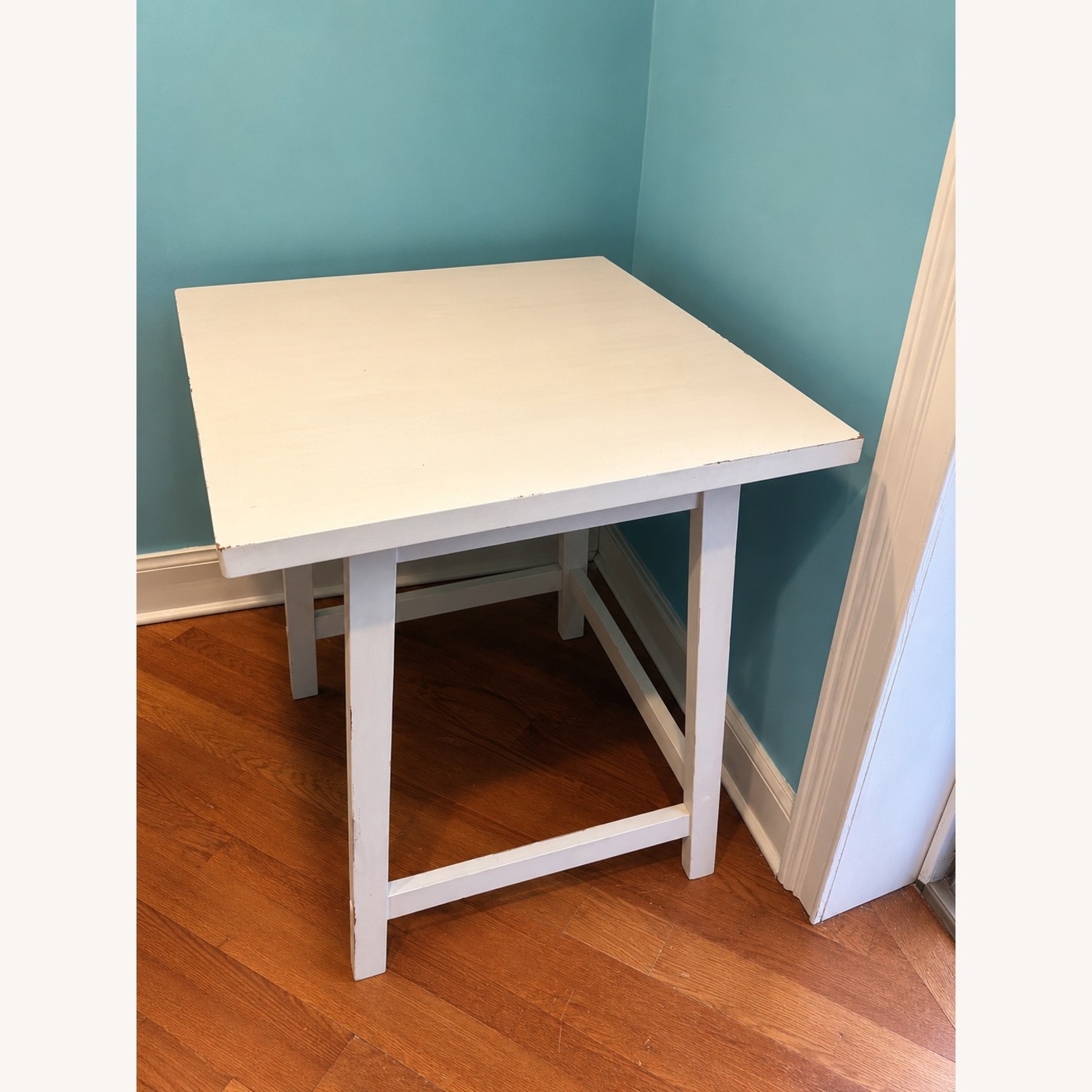 Mirimyn Distressed White Desk with Two Shelves - image-2