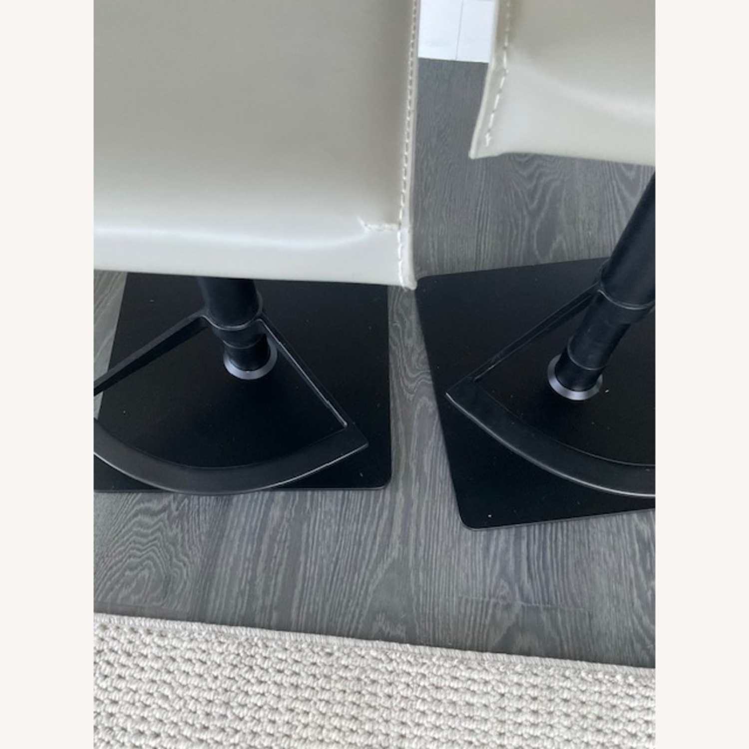 Interlude Home Light Gray Leather Stools - image-4