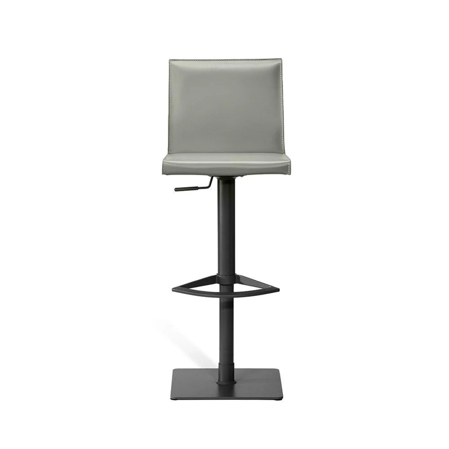 Interlude Home Light Gray Leather Stools - image-6