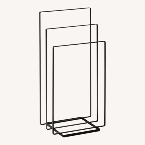 Used CB2 Polished Nickel 3 Rod Standing Towel Rack for sale on AptDeco