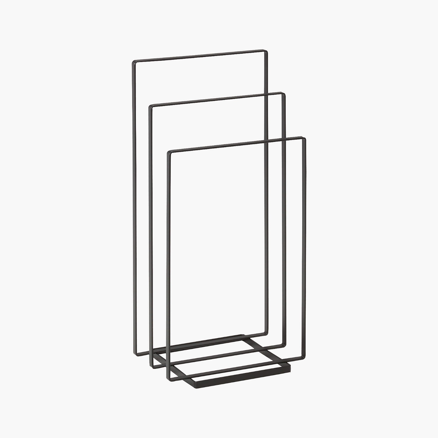 CB2 Polished Nickel 3 Rod Standing Towel Rack - image-4