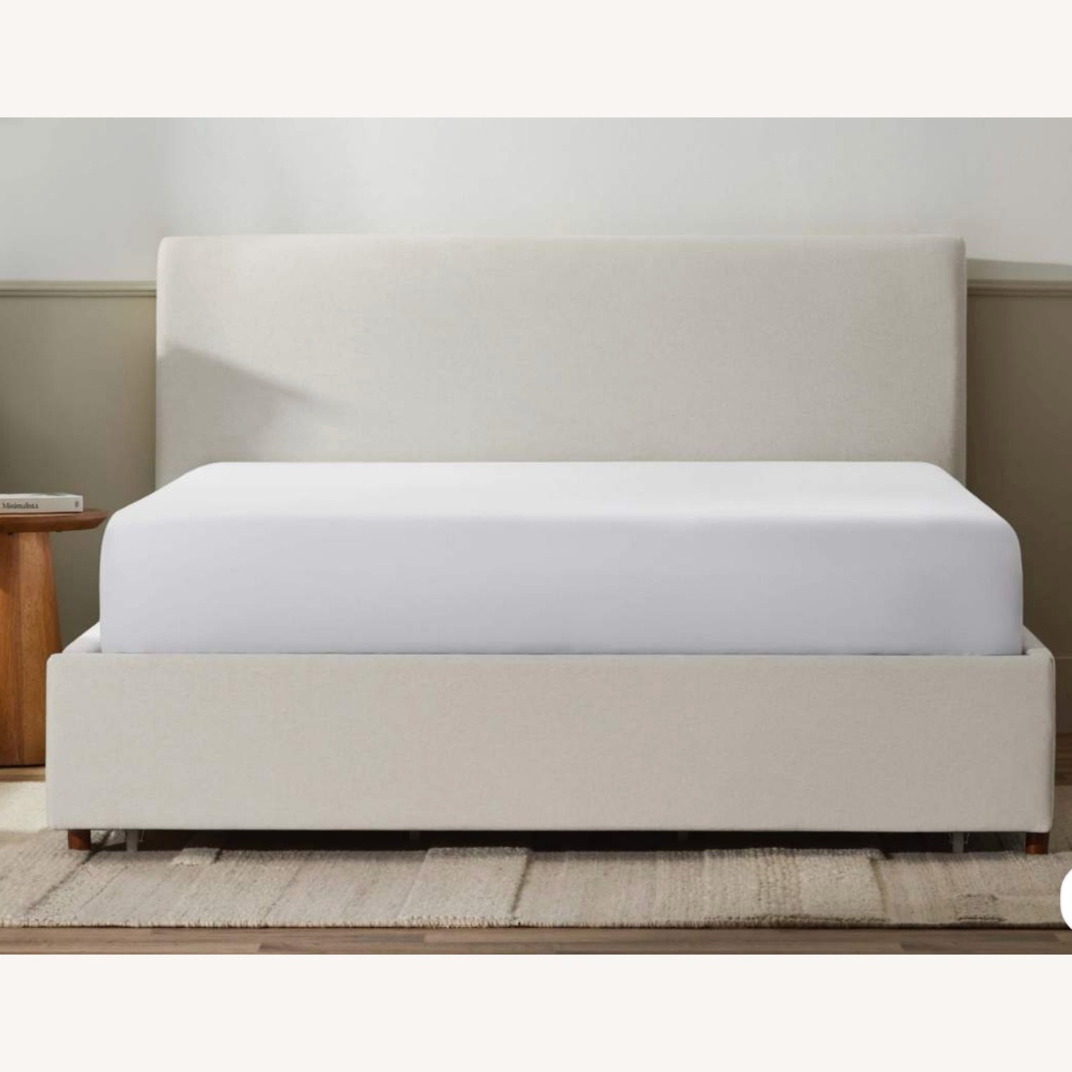 Silk And Snow Queen Bed with Storage Draw - image-1