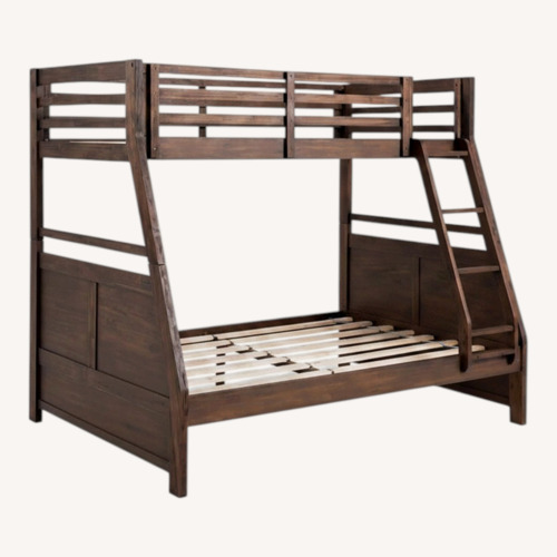 Used Bob's Discount Furniture Chadwick Light Brown Bunk Bed for sale on AptDeco