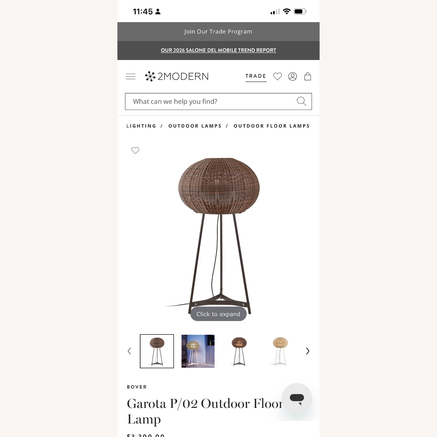 212 Modern Furniture Light Brown Floor Lamp - image-2
