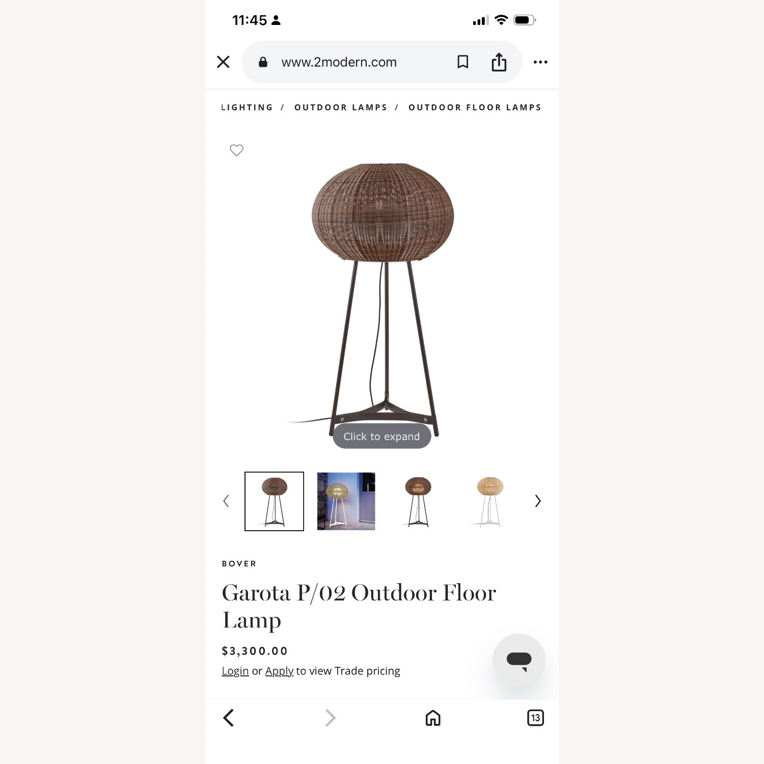 212 Modern Furniture Light Brown Floor Lamp - image-1