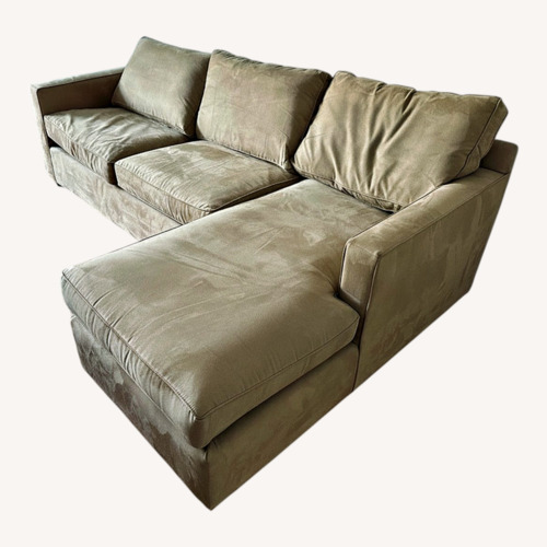 Used Crate & Barrel Light Brown 2 Piece Sectional for sale on AptDeco