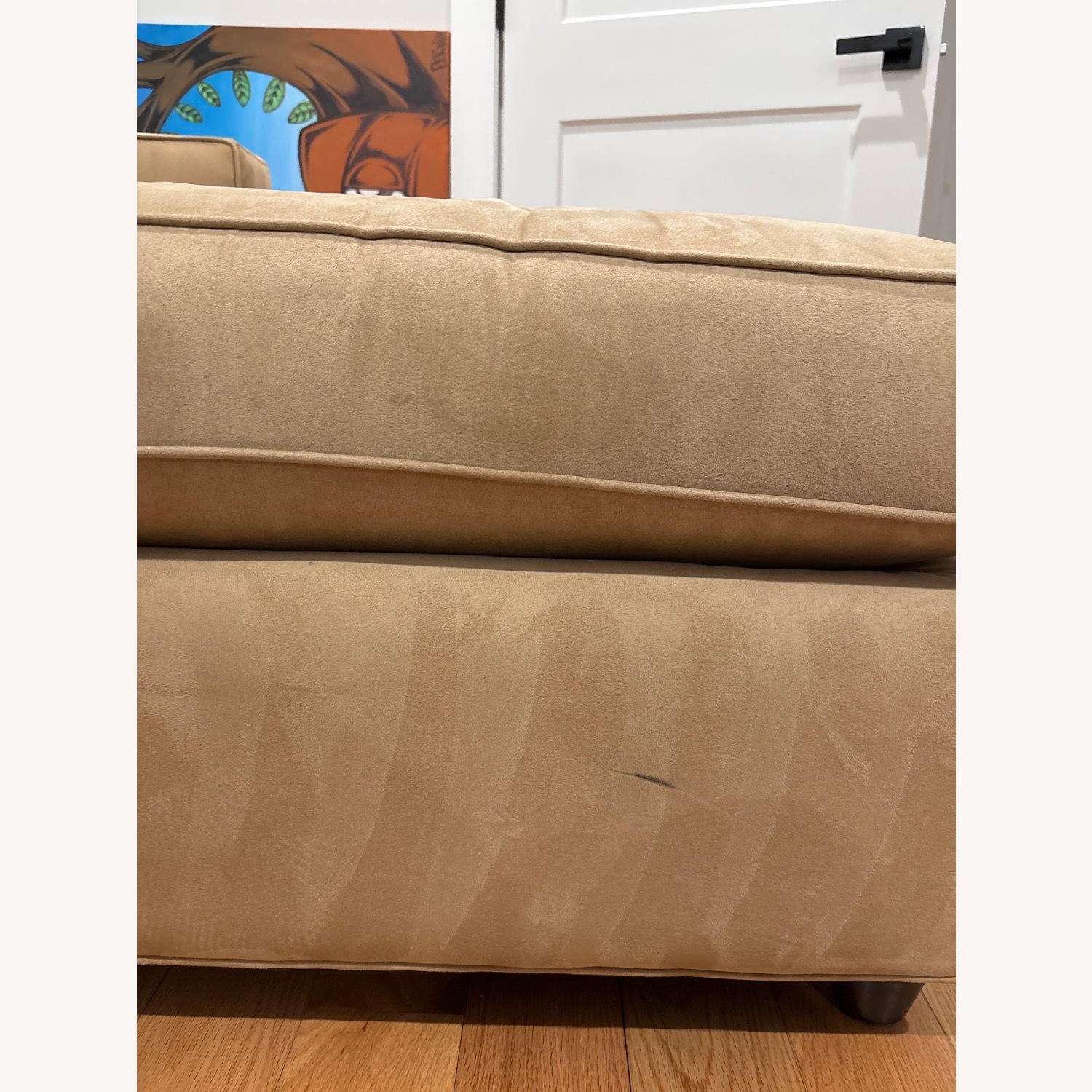 Crate & Barrel Light Brown 2 Piece Sectional - image-4