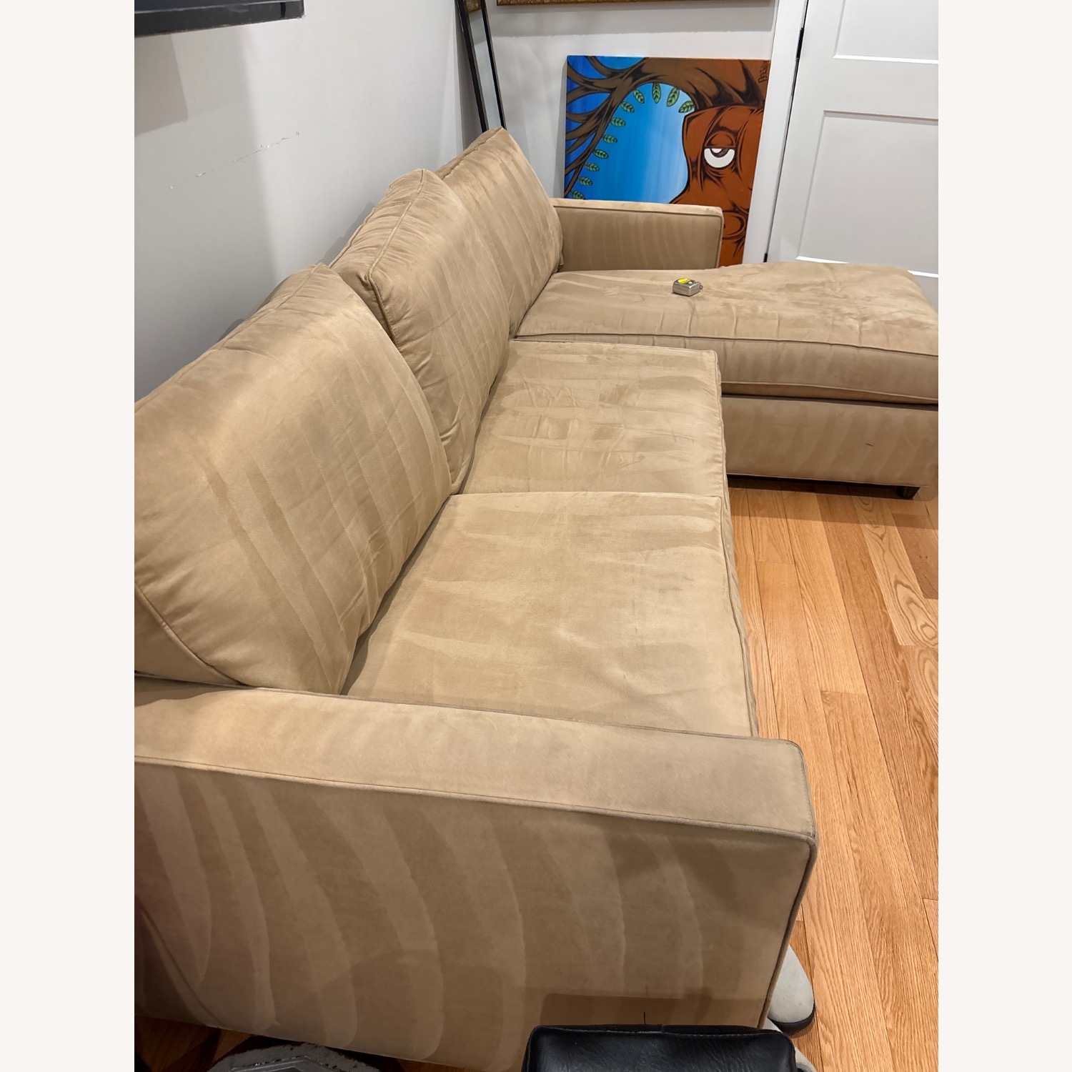 Crate & Barrel Light Brown 2 Piece Sectional - image-5