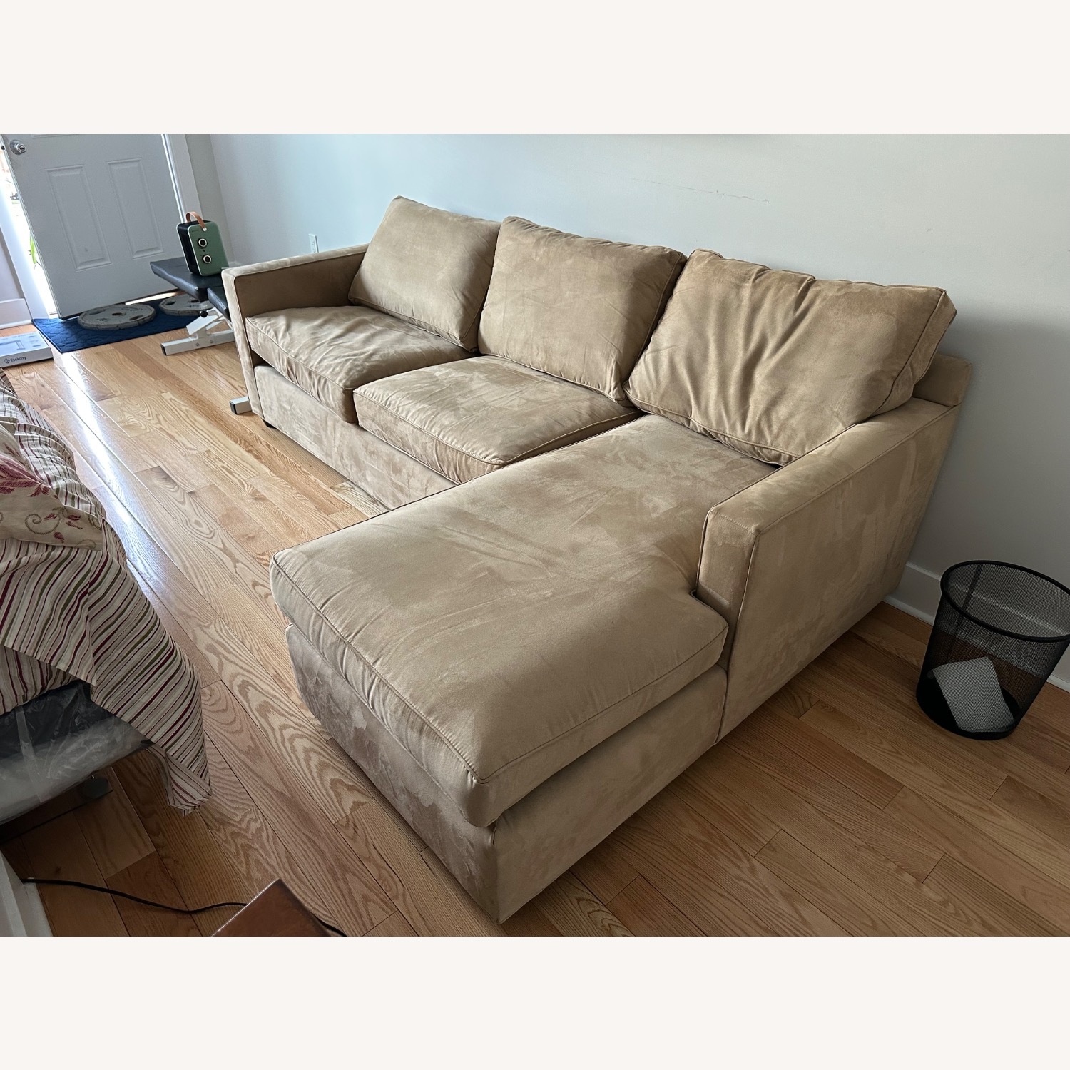 Crate & Barrel Light Brown 2 Piece Sectional - image-2