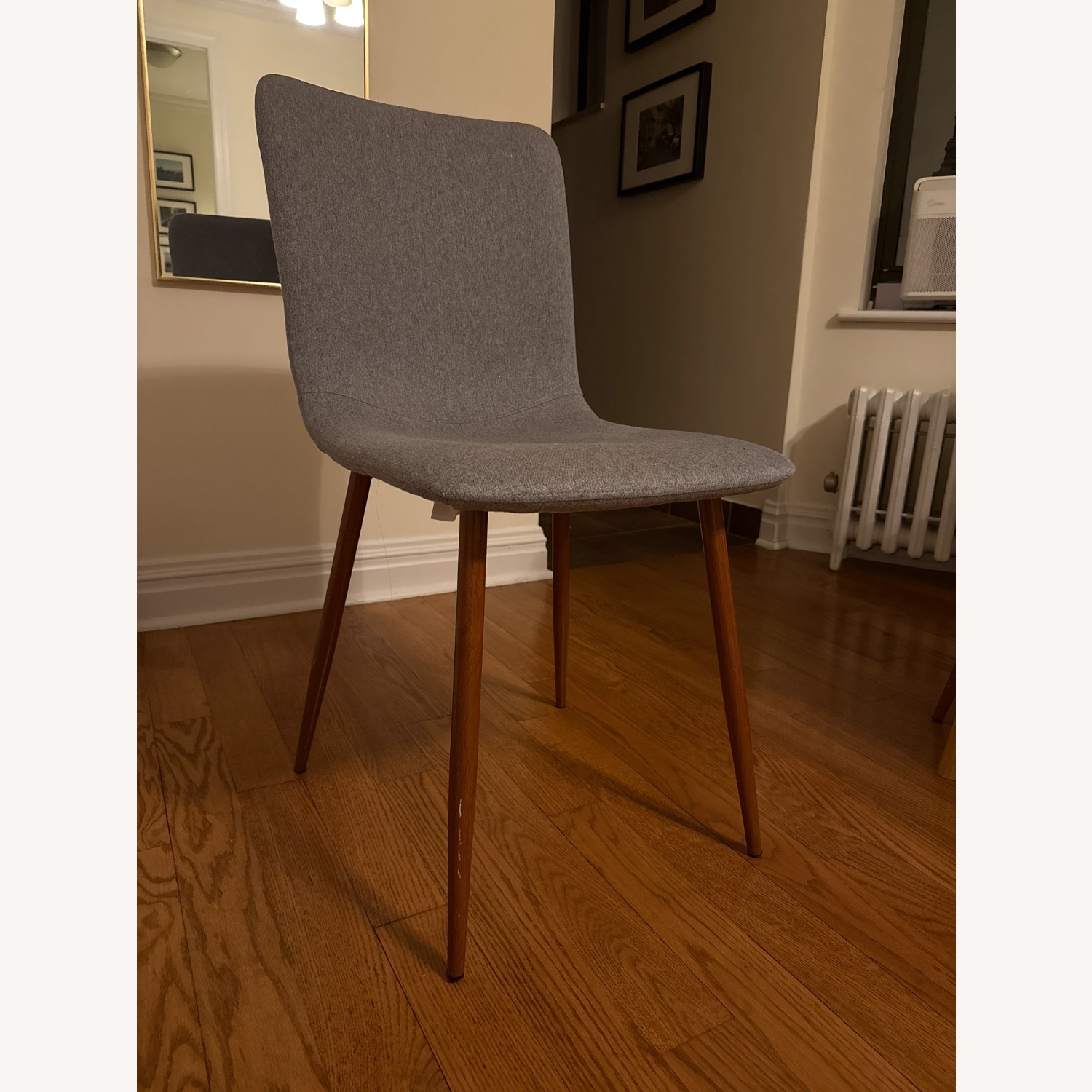 Amazon Light Gray Fabric Dining Chairs - image-1