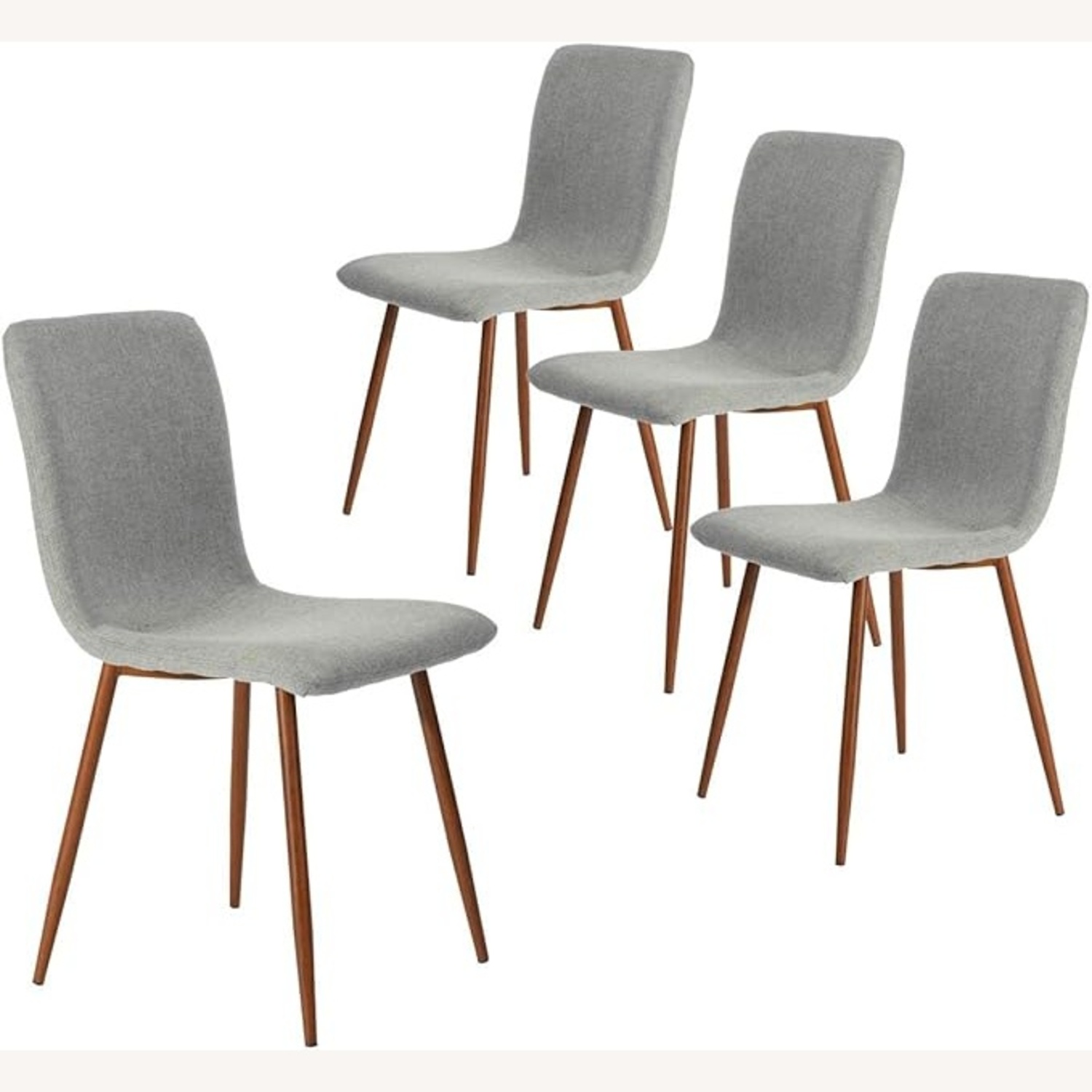 Amazon Light Gray Fabric Dining Chairs - image-5