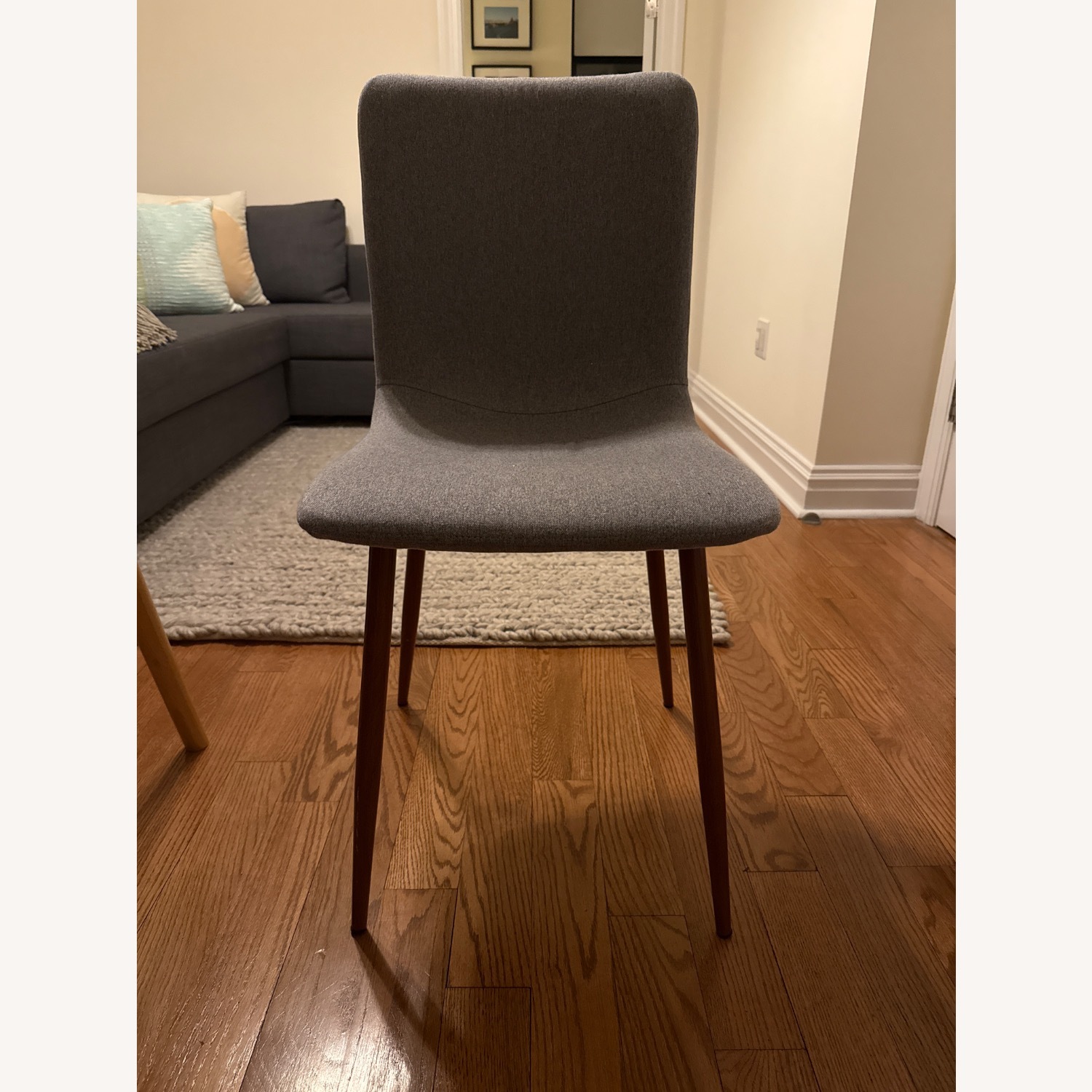 Amazon Light Gray Fabric Dining Chairs - image-2