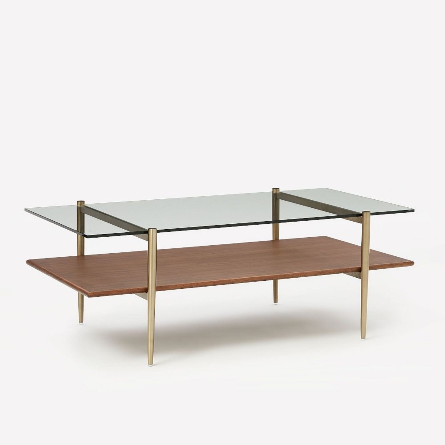 West Elm Dark Brown Wood Coffee Table - image-5