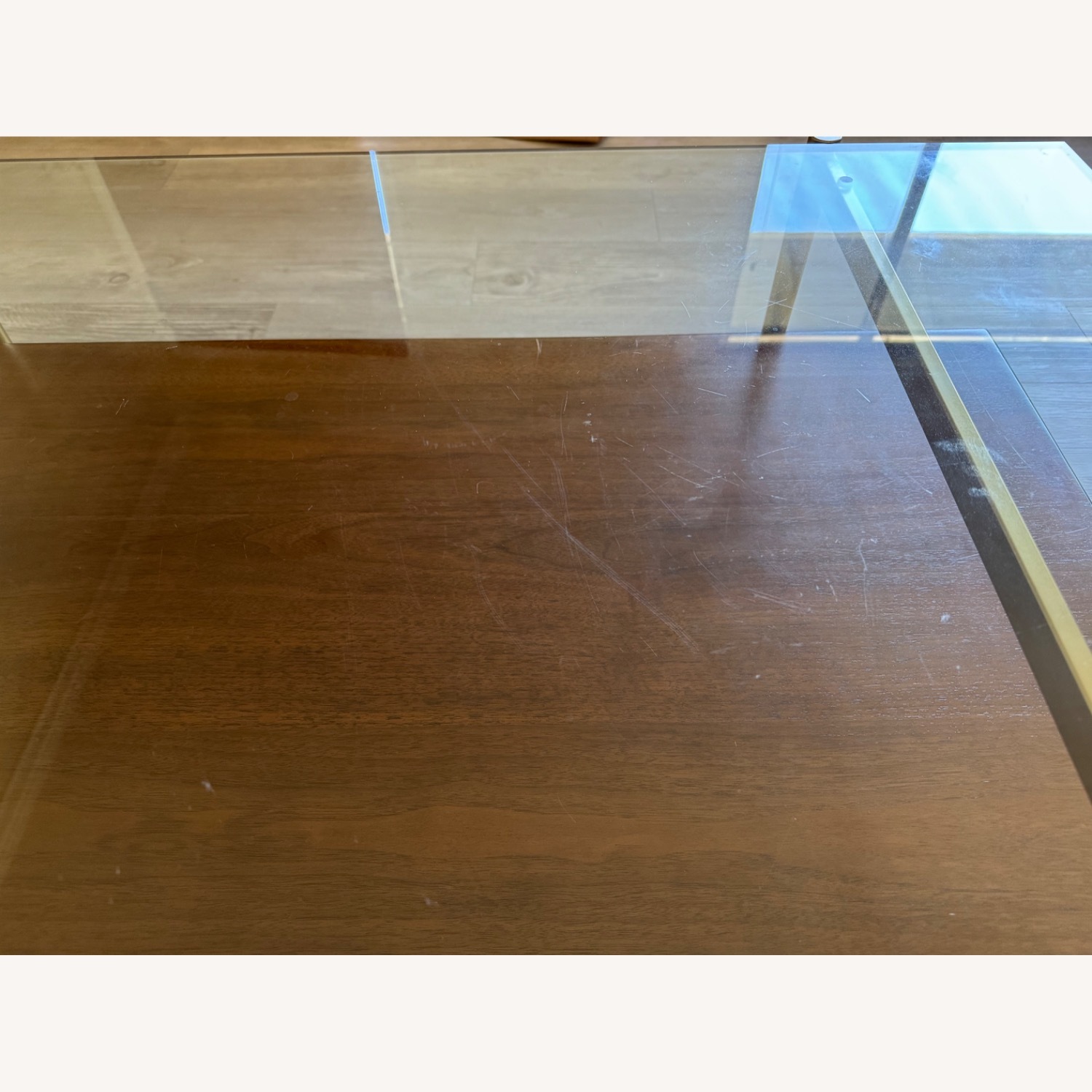 West Elm Dark Brown Wood Coffee Table - image-4