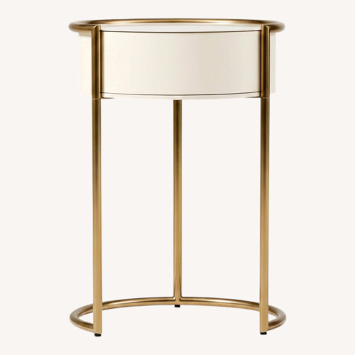 Used West Elm White Metal Nightstand for sale on AptDeco