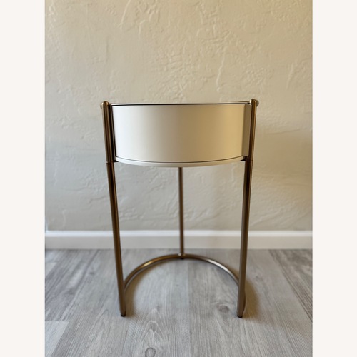 Used West Elm White Metal Nightstand for sale on AptDeco