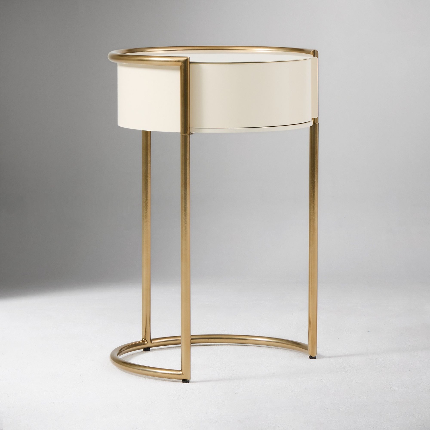 West Elm White Metal Nightstand - image-4