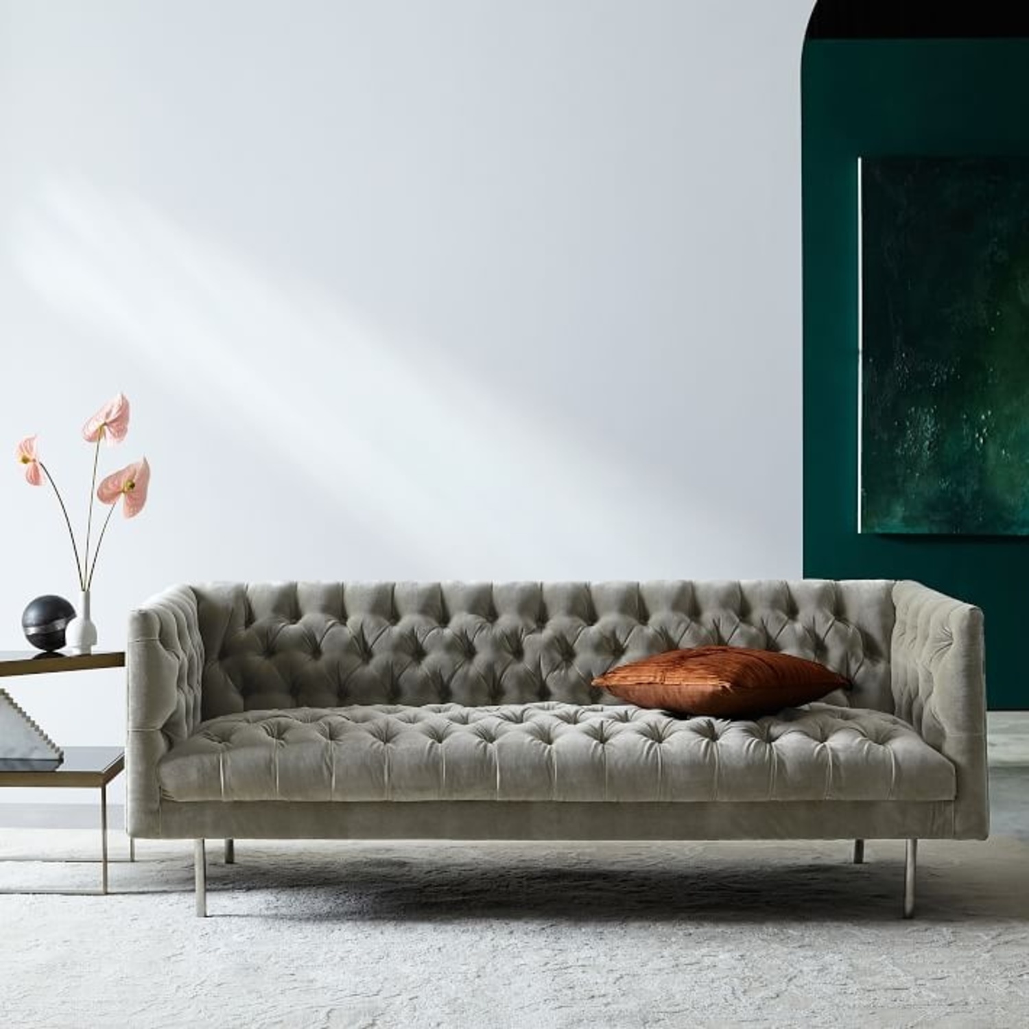 Room & Board Dark Gray Microsuede 3+ Seater Sofa - image-4