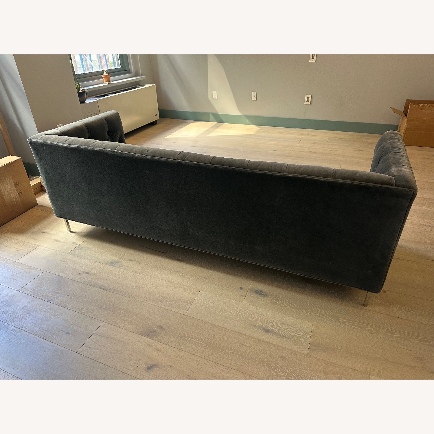 Room & Board Dark Gray Microsuede 3+ Seater Sofa - image-3
