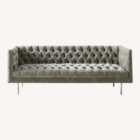Room & Board Dark Gray Microsuede 3+ Seater Sofa