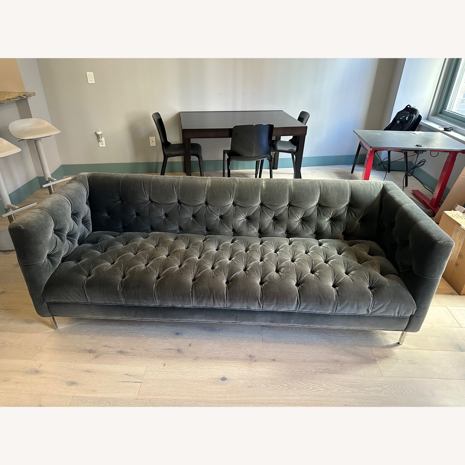 Room & Board Dark Gray Microsuede 3+ Seater Sofa - image-2