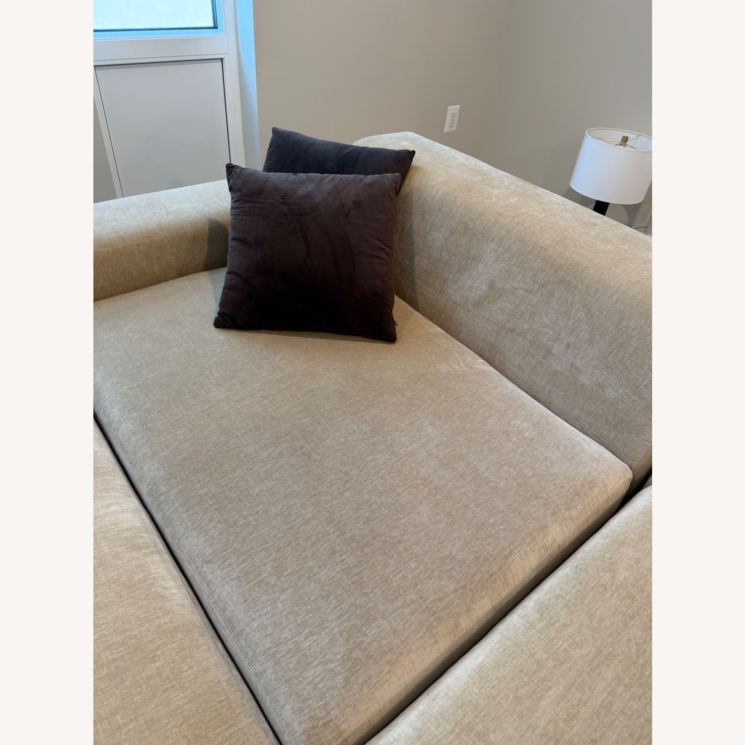 CB2 Faible Natural Velvet 3+ Piece Sectional - image-6