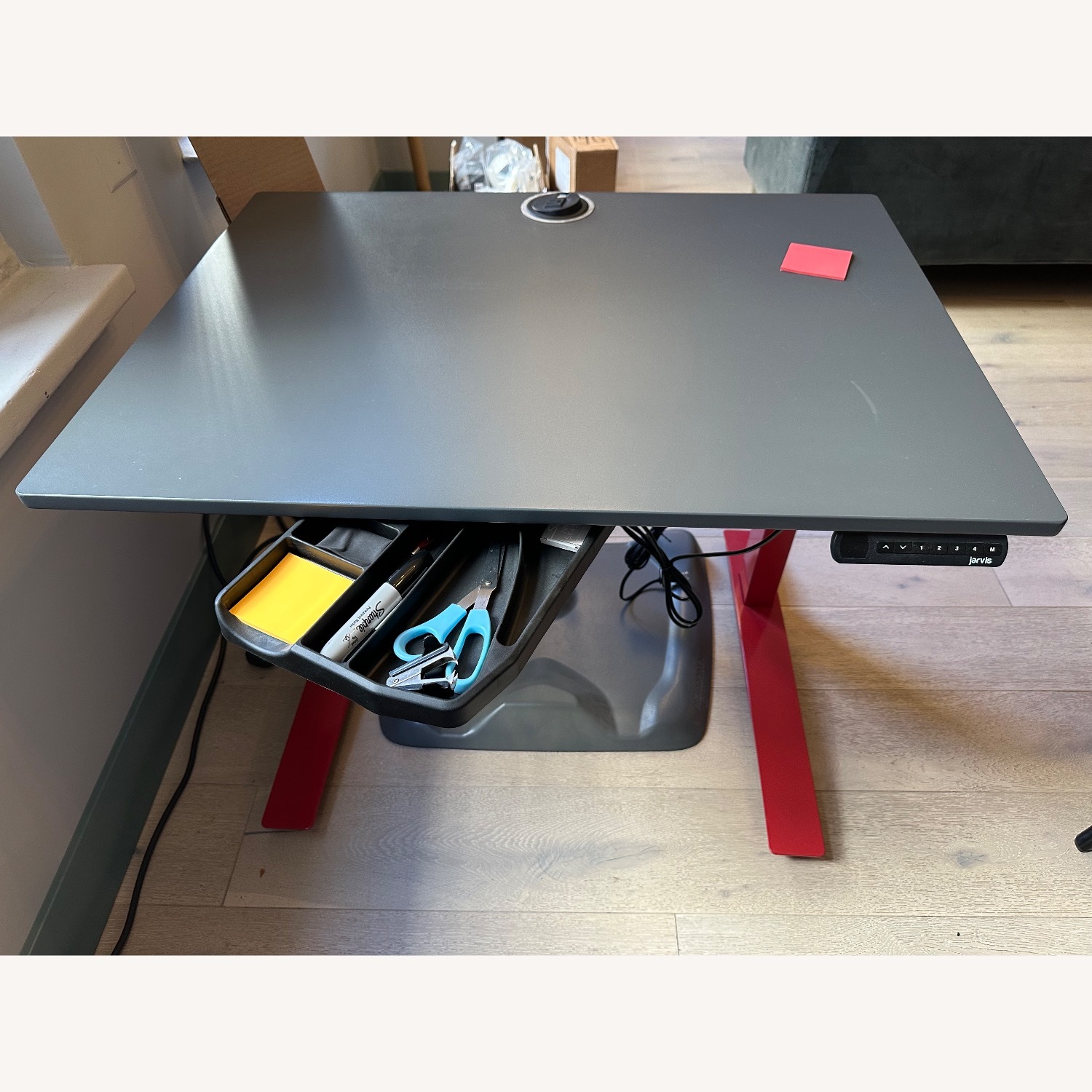 Herman Miller Jarvis Light Gray Desk - image-6