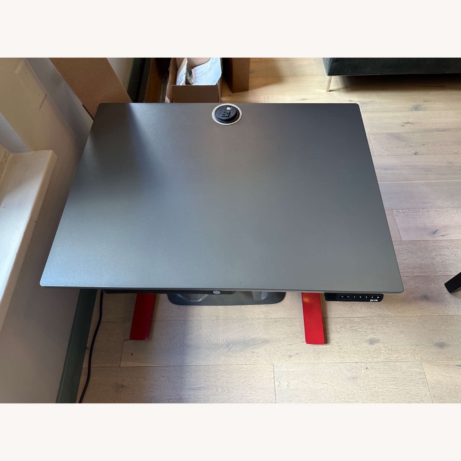 Herman Miller Jarvis Light Gray Desk - image-3