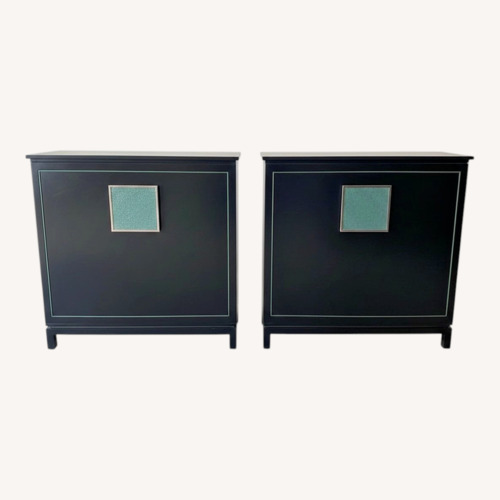 Used Theodore Alexander Black Wood Sideboard for sale on AptDeco