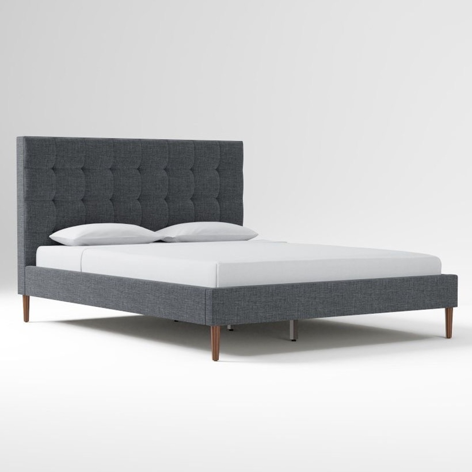 West Elm Emmett Dark Gray Queen Bed - image-3